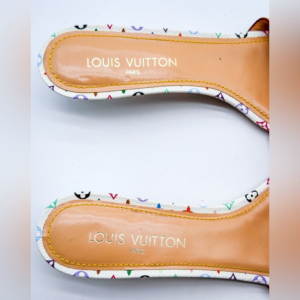 Louis Vuitton Y2K Murakami Multicolor LV Monogram Mule Slide Sandals EU 41 US 11 - Picture 2 of 14